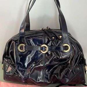 Francesco Biasia Patent Leather Satchel